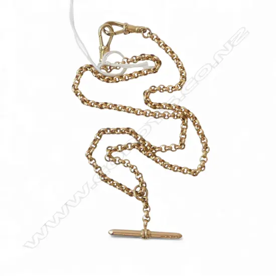 9CT NECKLACE w. T BAR L.465mm 13gms