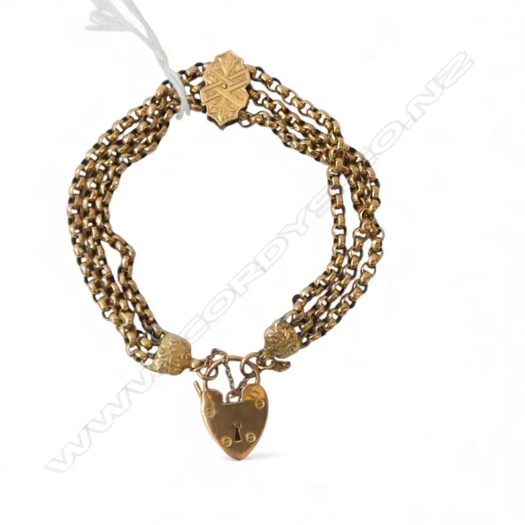 9CT GOLD ALBERTINA BRACELET 15.67gms Image 1++