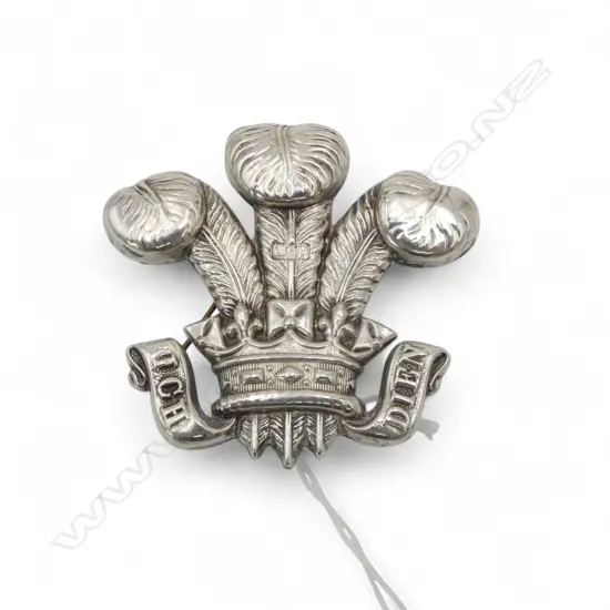 Impressive large Prince of Wales Heavy brooch stg silver hallmarked London 1875. By... 30gms REPAIRS