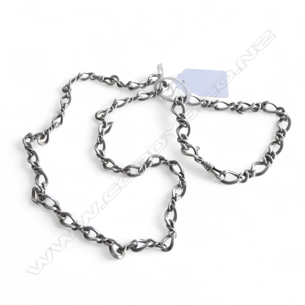 STG SILVER DESIGNER NECKLACE + MATCHING BRACELET 48gms Image 1++