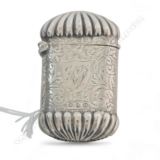 ANTIQUE SILVER VESTA CASE Birmingham 1896
