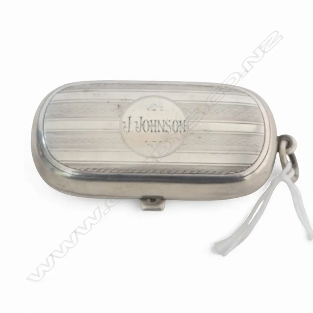 ANTIQUE SILVER DOUBLE FULL SOVEREIGN CASE machine engraved Birmingham 1912 suspension loop to top Image 1++