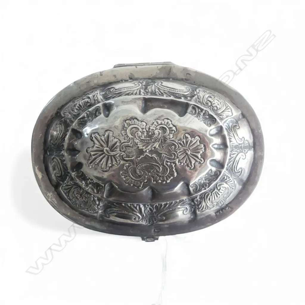 EUROPEAN SILVER GILT LINED CONTAINER W.135mm, 244gms Image 1++