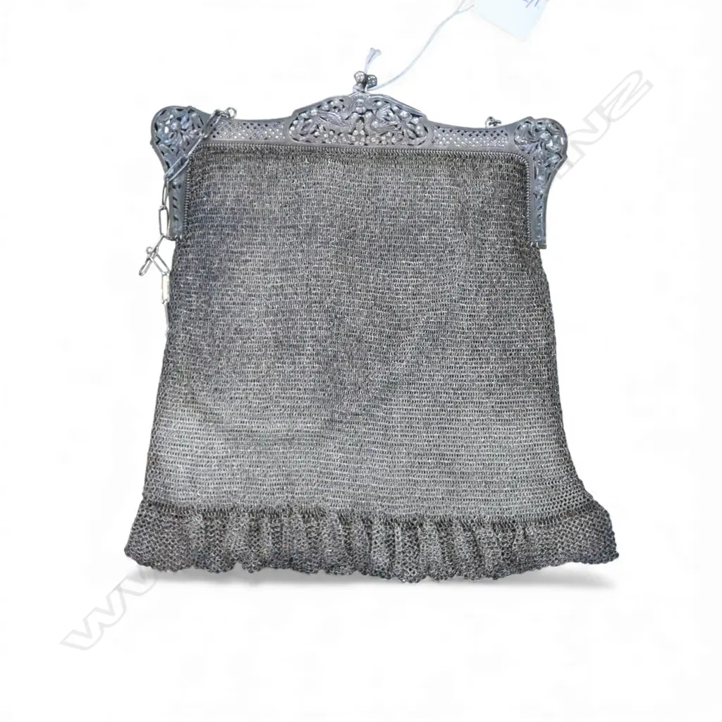 STERLING SILVER PURSE 245x200mm, 318gms Image 1++