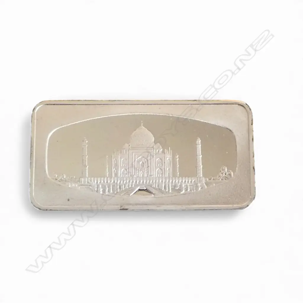 2 SINGAPORE AIRLINES WONDERS OF THE WORLD 'GREAT WALL OF CHINA' & 'TAJ MAHAL' .800 SILVER INGOTS 50.71gms Image 1++