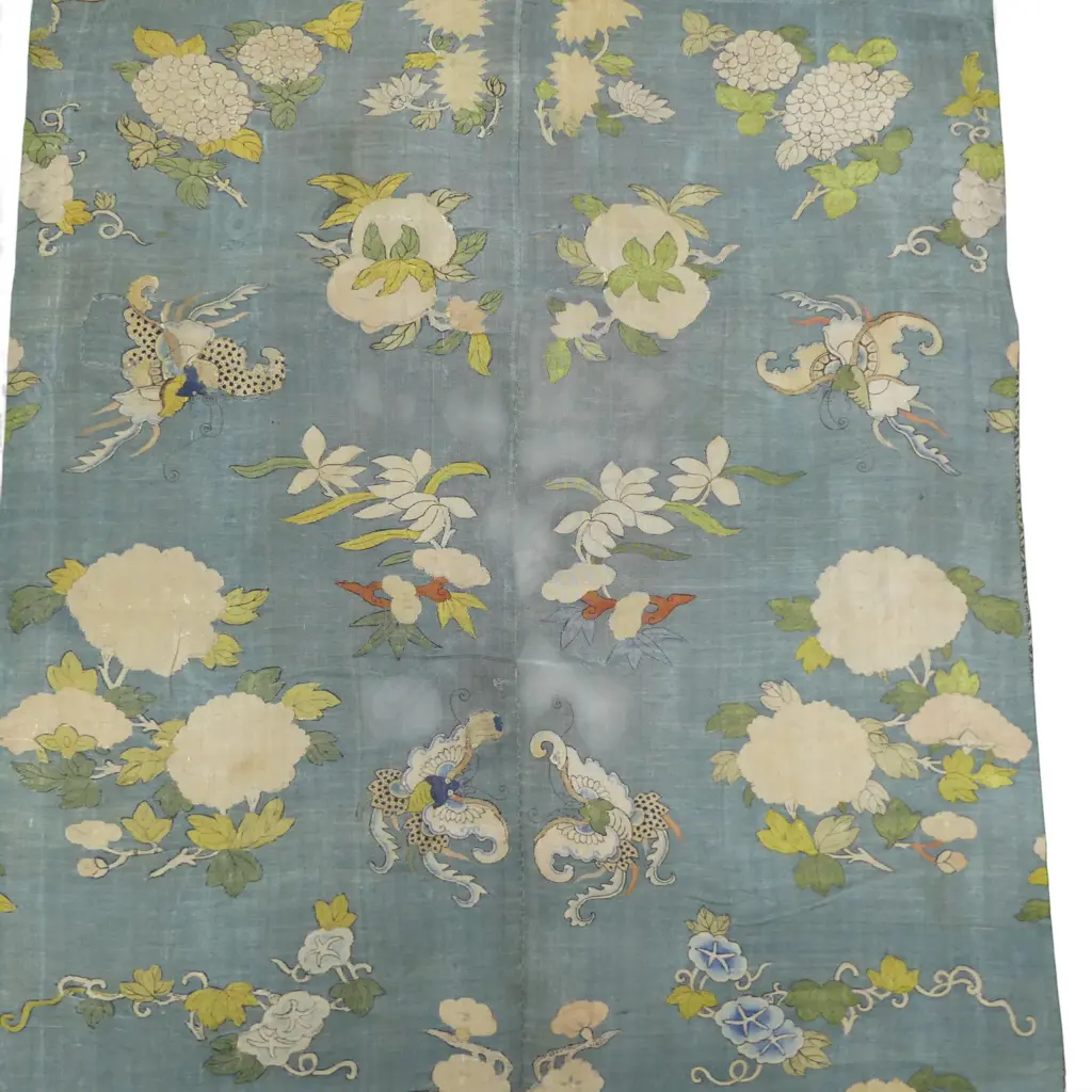 LARGE SILK SCROLL BUTTERFLIES & FRUIT L1400 W730MM Image 1++