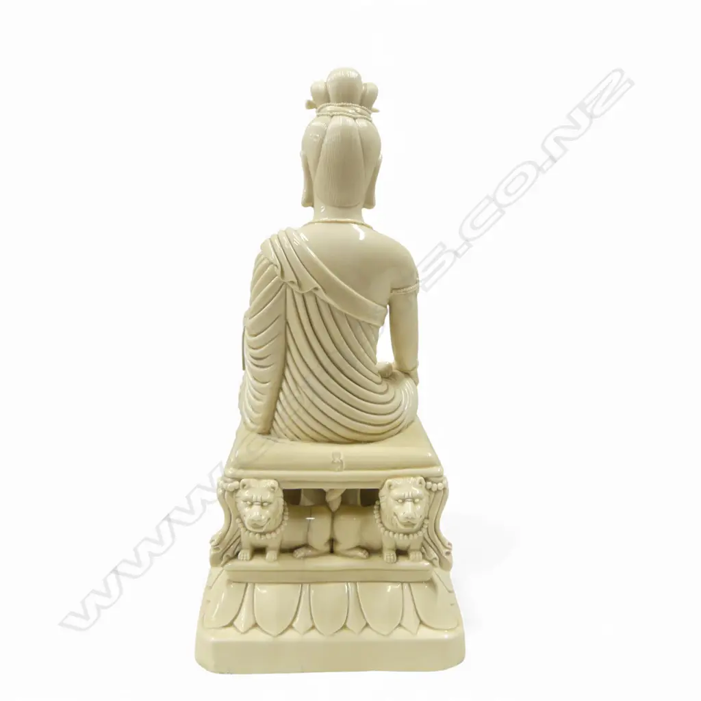 ANTIQUE BLANC DE CHINE KUANYIN SEATED FIGURE H420MM Image 1++