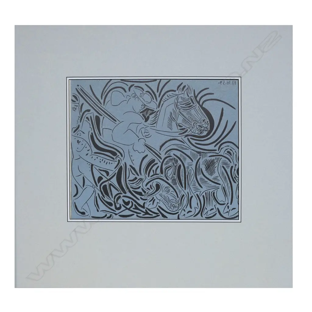 PABLO PICASSO/HARRY ABRAMS 'PICADOR GOADING BULL' (15), LINOCUT, c.1962, 270 x 325mm (image) Image 1++