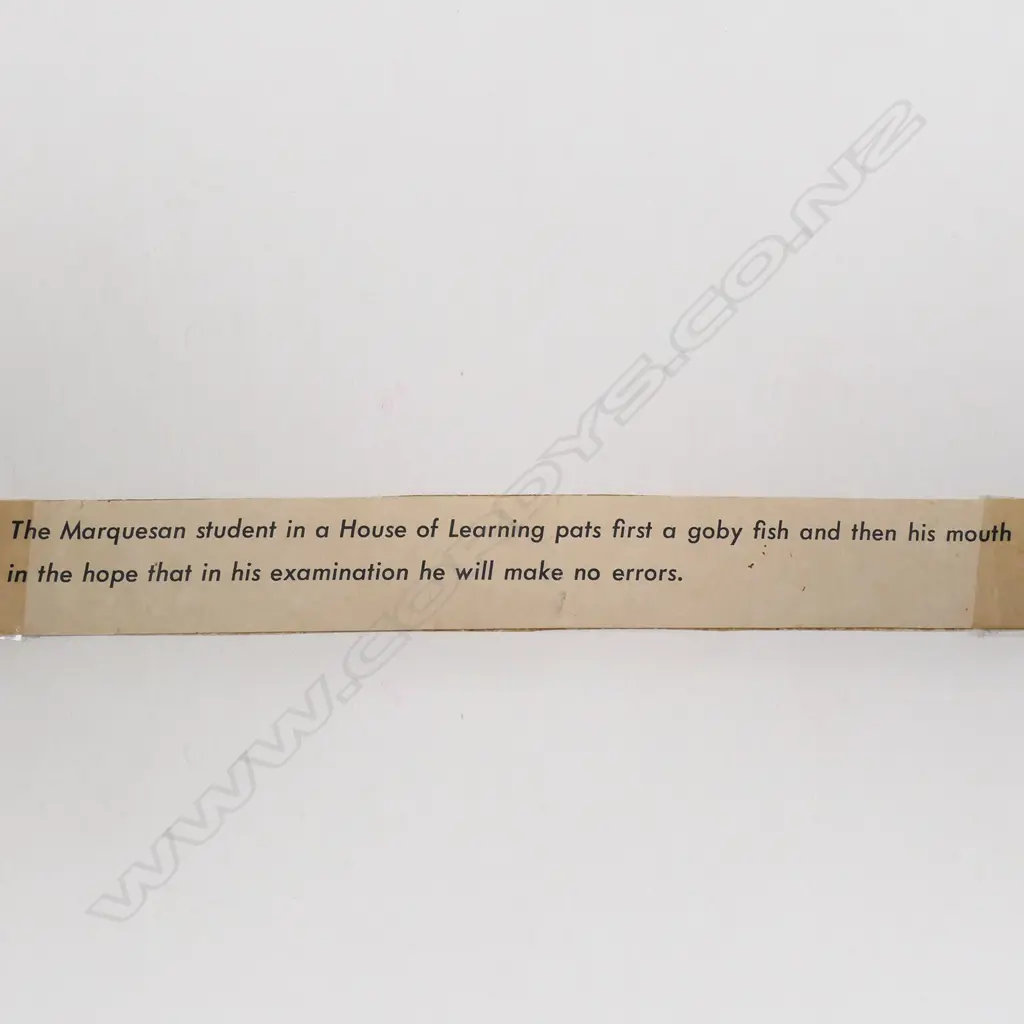 UNIDENTIFIED ARTIST 'MARQUESAN STUDENT'. c.1950, LITHOGRAPH, 322 X 220mm Image 1++