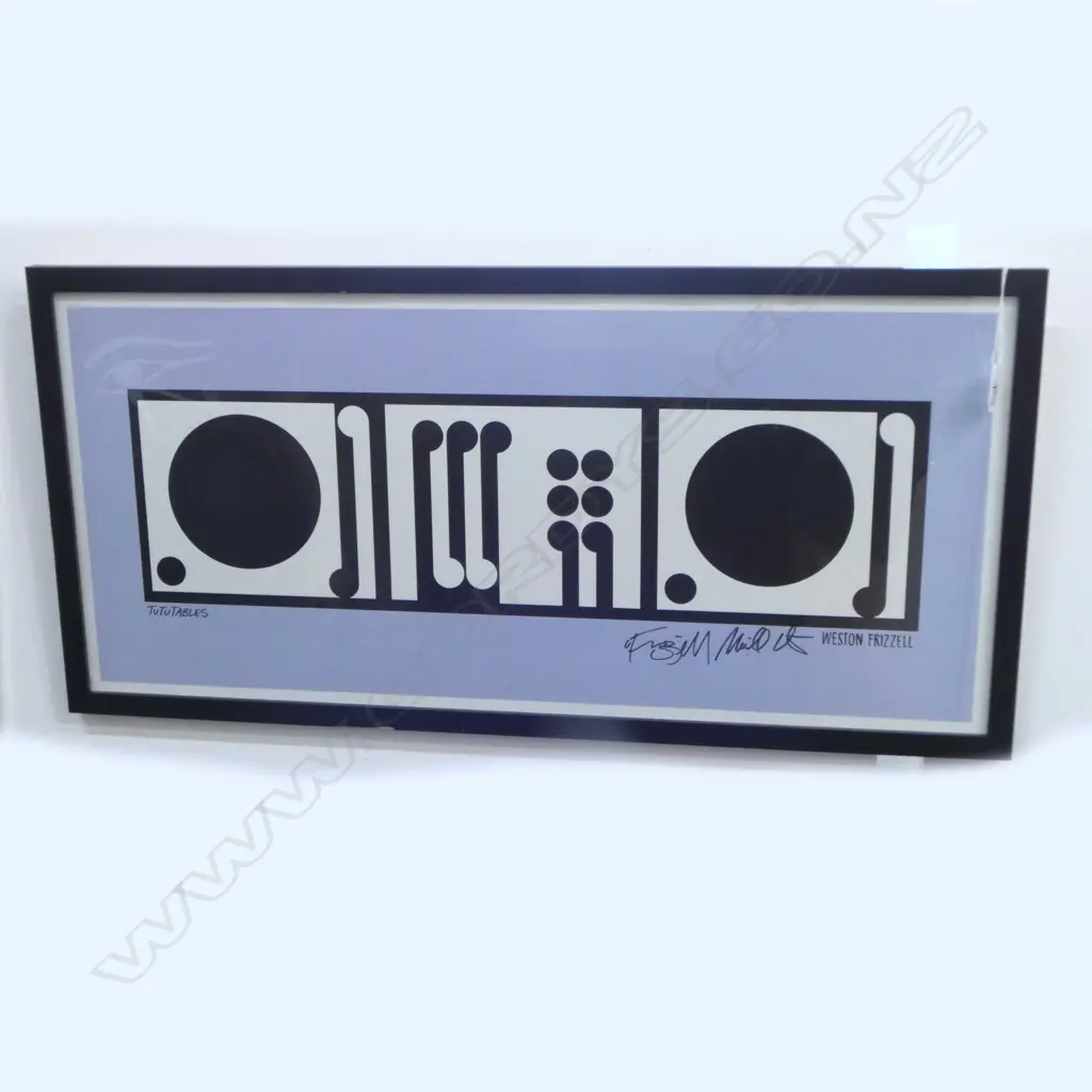 FRAMED SIGNED WESTON FRIZZELL PRINT, TUTUTABLES, 415x955mm Image 1++