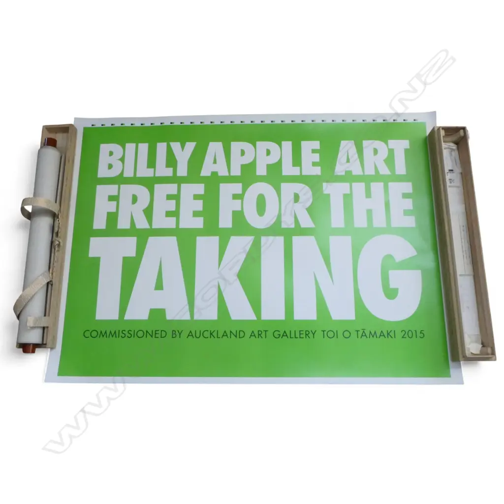 BILLY APPLE 'ART FREE FOR THE TAKING' POSTER 645x900mm Image 1++