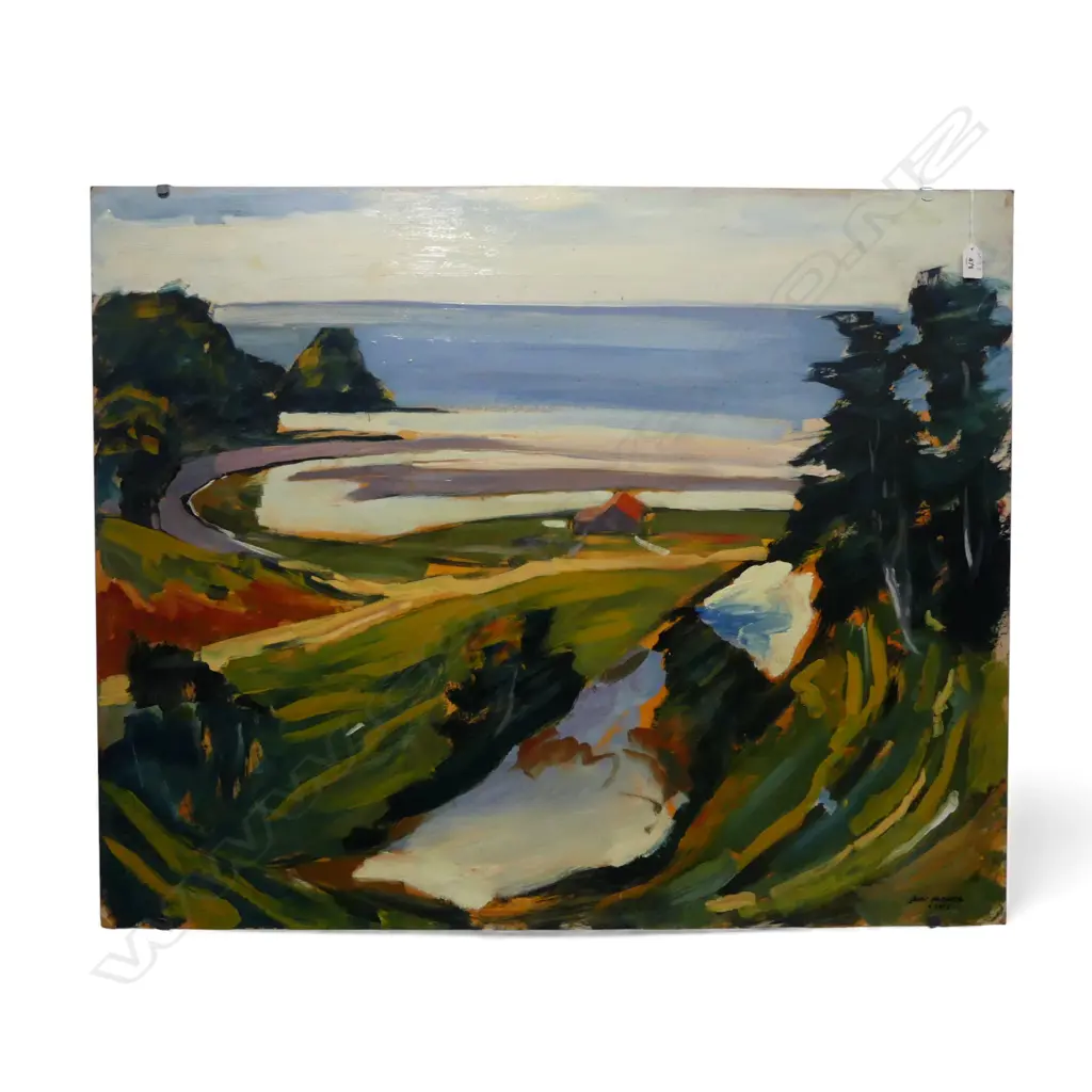 JOHN HORNER, UNTITLED NORTHLAND COASTAL SCENE, ACRYLIC ON BOARD, 795x975mm unframed Image 1++