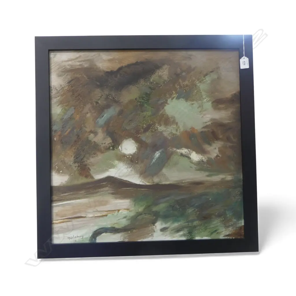 SUZANNE GOLDBERG, EVENING OVER AUCKLAND, OIL ON BOARD, 570x570mm Image 1++