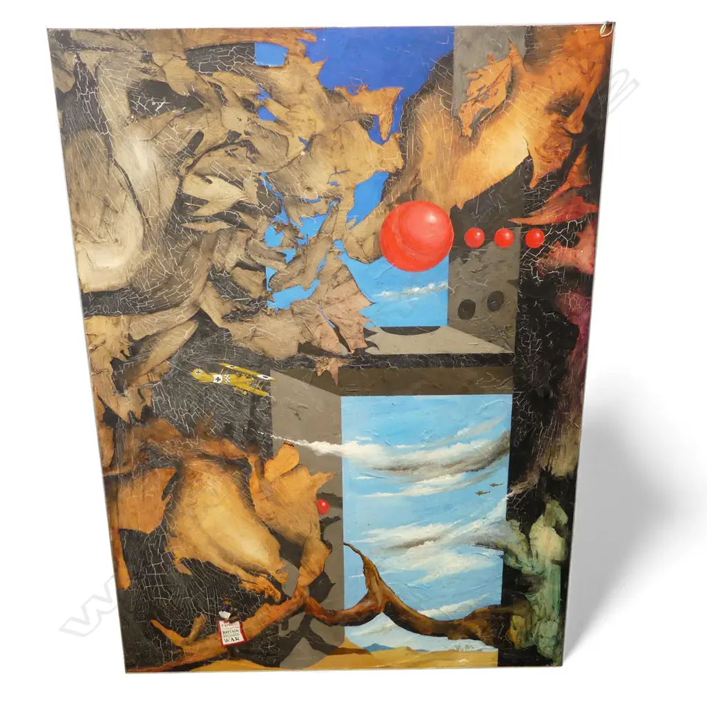 LG OIL ON BOARD ARTWORK SIGNED GUNSON '77 1200x870mm Image 1++