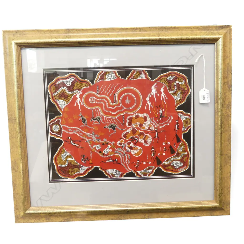 PETER MULCAHY ABORIGINAL PRINT 290x375mm Image 1++