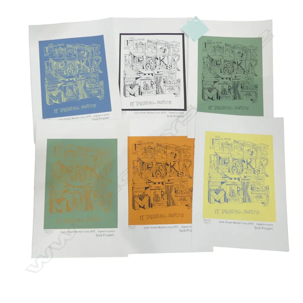 7 DICK FRIZZELL COOK ST. MARKET  Ltd. Ed. (/10) PRINTS 555x380mm Image 1++