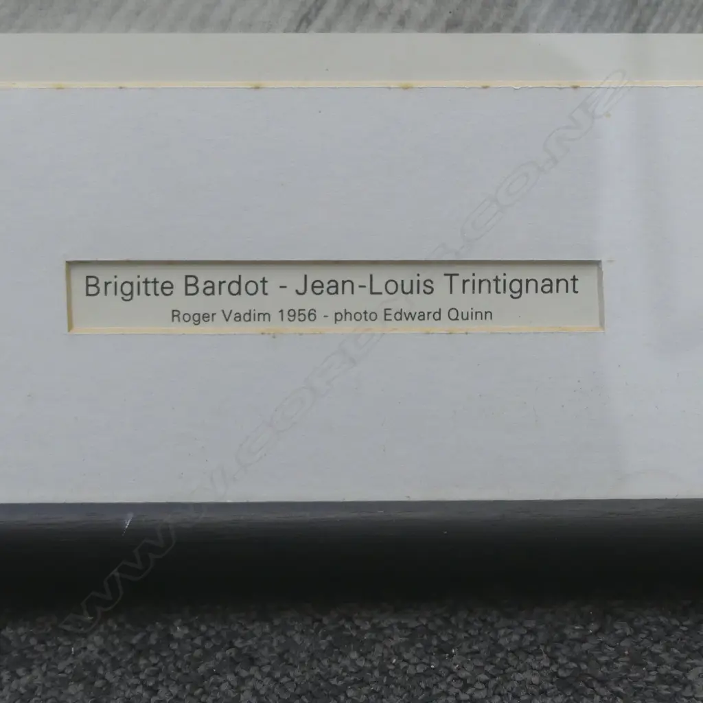 FRAMED PHOTO PRINTED by  Edward Quinn,"ET DIEU CREA LA FEMME", BRIGITTE BARDOT 1970, 570 X 390MM Image 1++