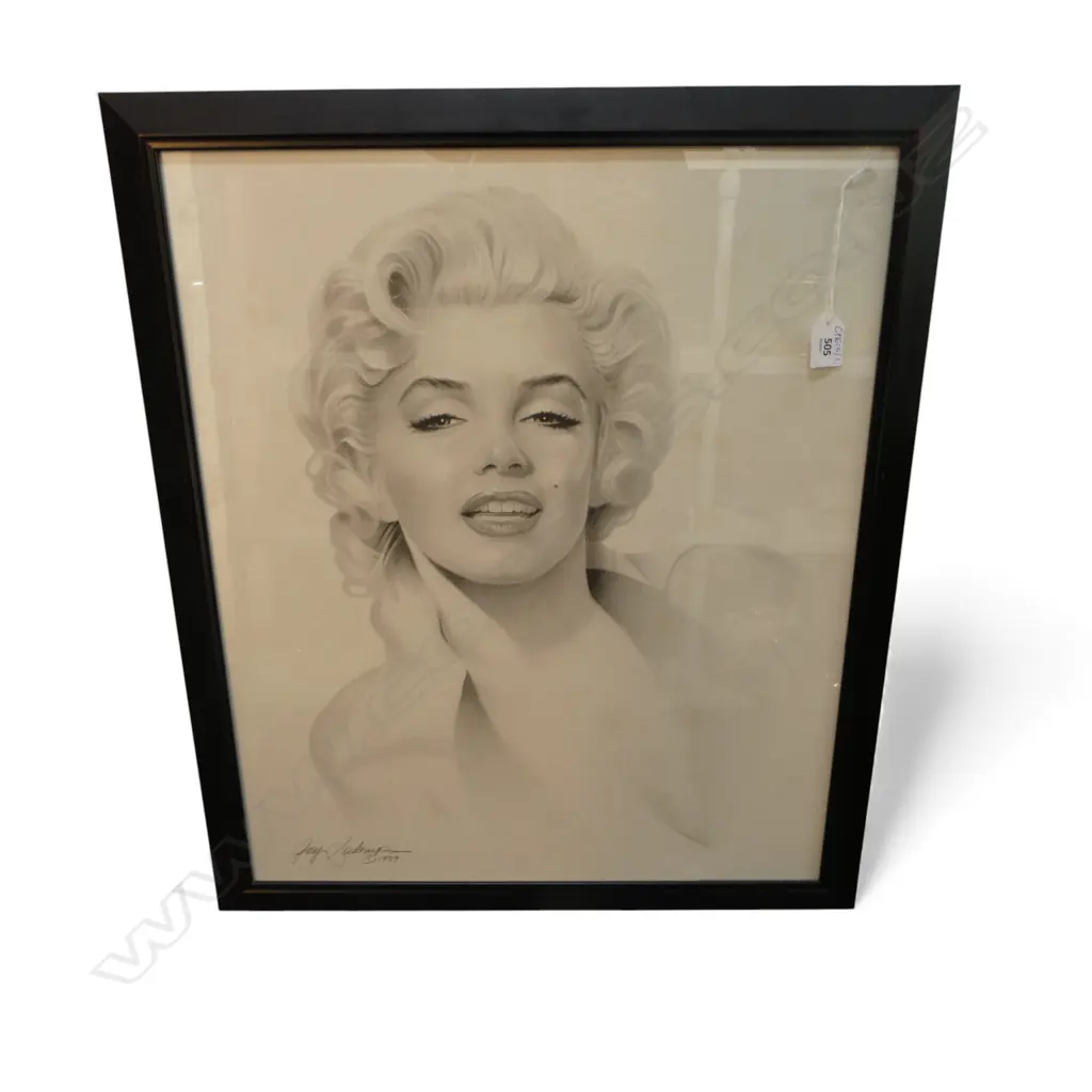 MARILYN MONROE PRINT (SIGNED IN THE PRINT) 595x495mm Image 1++