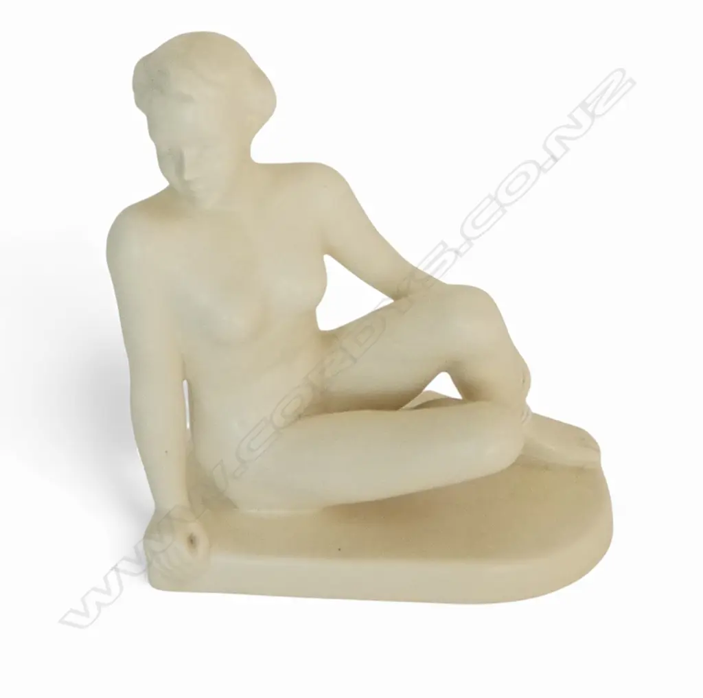 c1940's CORTENDORF GERMANY NUDE LOUNGING FIGURINE, H.170mm Image 1++