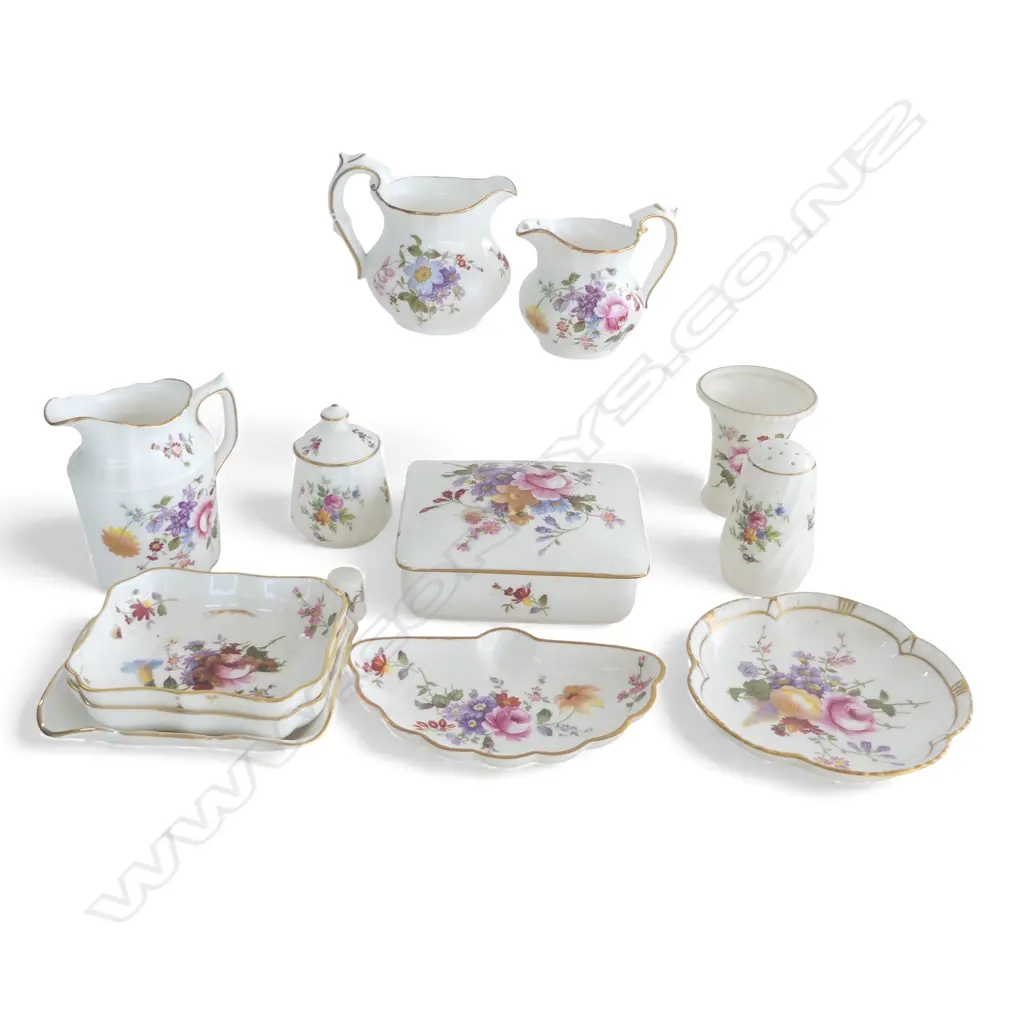 ASST. PCS ROYAL CROWN DERBY 'POSIES' + MINTON P/S + ANYSLEY DISH Image 1++