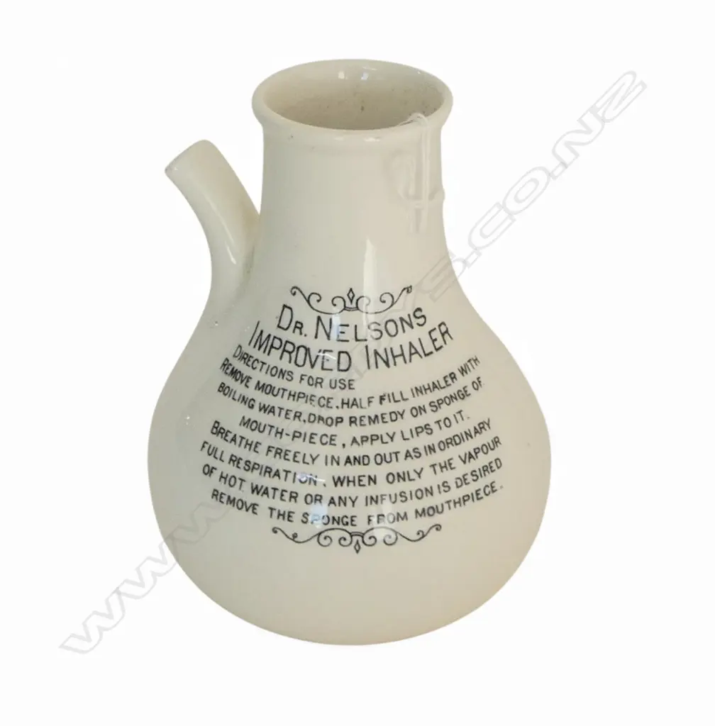 ROYAL WINTON DR NELSON'S MEDICAL INHALER printed detail. H.163mm Image 1++