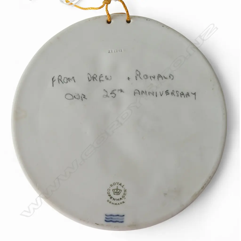 BERTEL THORVALDSEN/ROYAL COPENHAGEN BISCUIT PORCELAIN PLATE 'DAY', c.1975, 152 x 152mm Image 1++