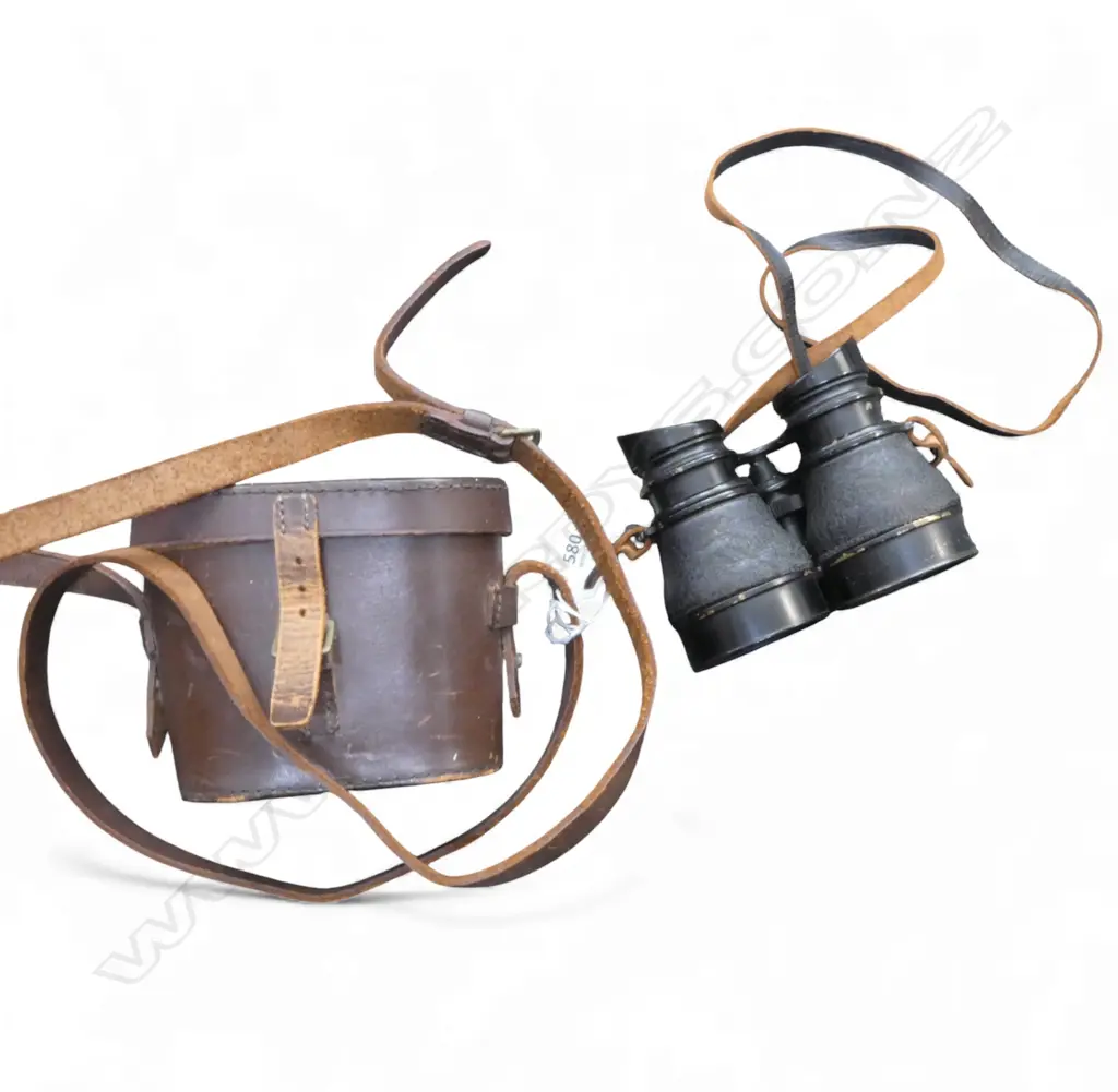 PR EARLY 20thC BINOCULARS JBB1944 in case Image 1++