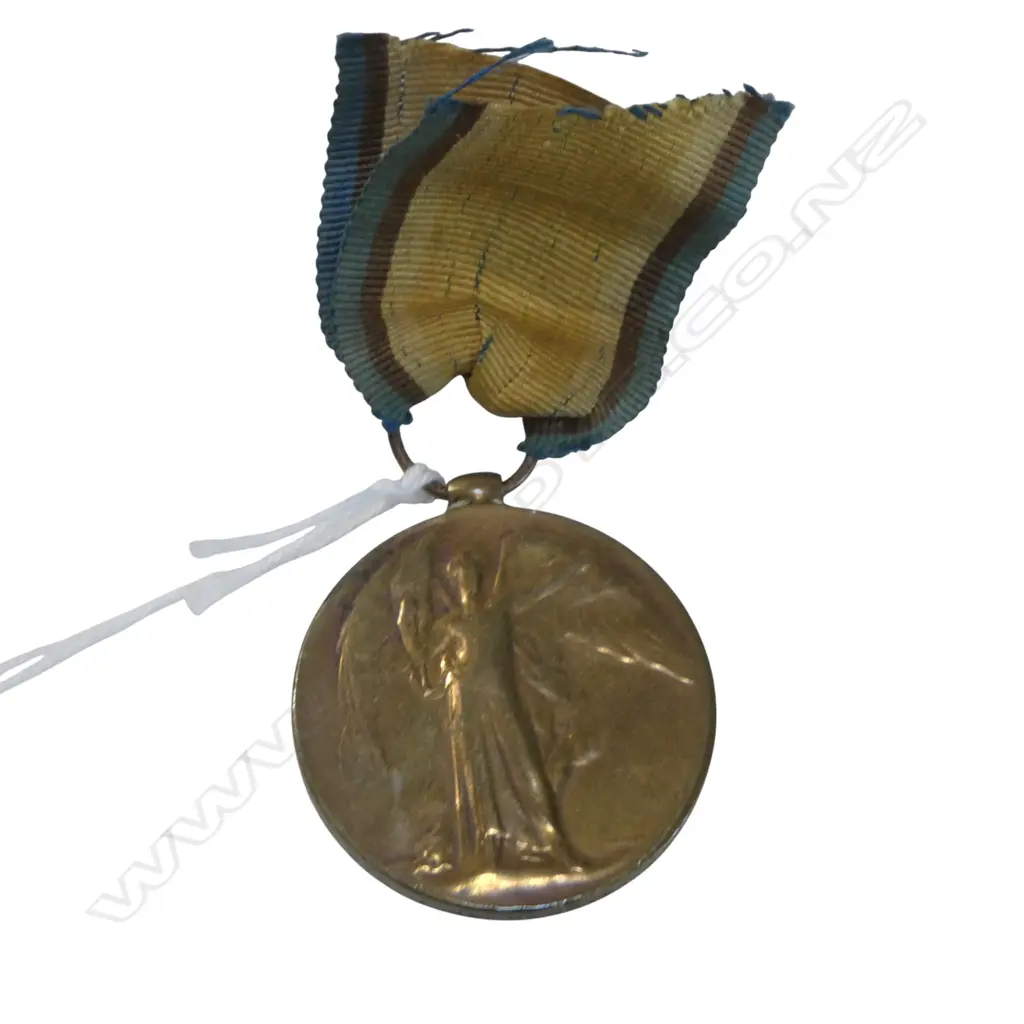 WWI VICTORY MEDAL TO PTE J. MCKENZIE, GORDON HIGHLANDERS 2nd BN, KIA NEUVE CHAPELLE 11/3/1915 with ribbon Image 1++