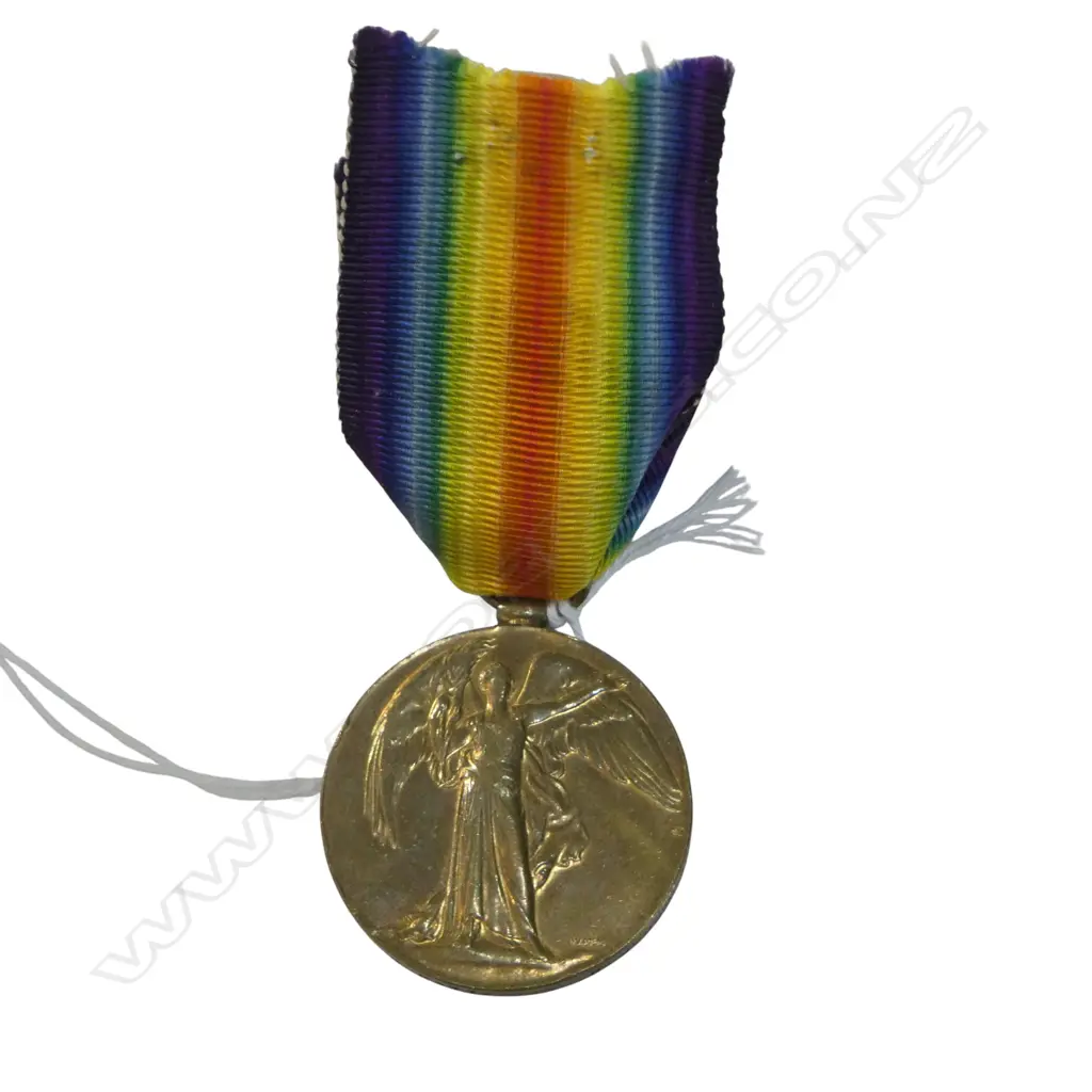 WWI VICTORY MEDAL TO PTE R. PATTERSON kings own scottish borderers, with ribbon Image 1++