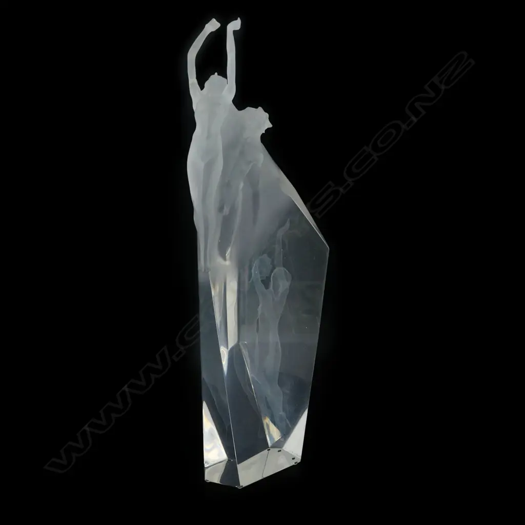 FREDERICK HART, LUCITE SCULPTURE, 'SPIRIT OF VICTORY', 1991, signed,  H.650mm, Faulted + BOOK Image 1++