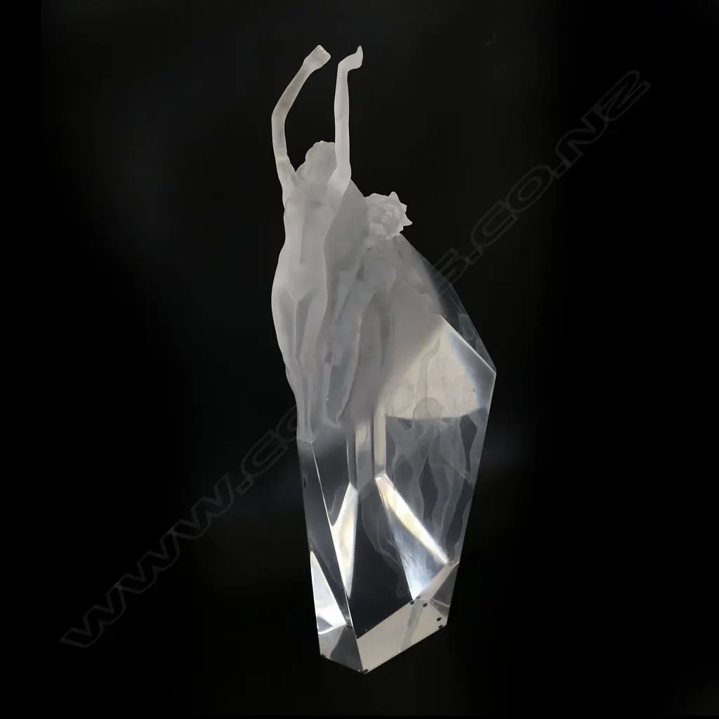 FREDERICK HART, LUCITE SCULPTURE, 'SPIRIT OF VICTORY', 1991, signed,  H.650mm, Faulted + BOOK Image 1++