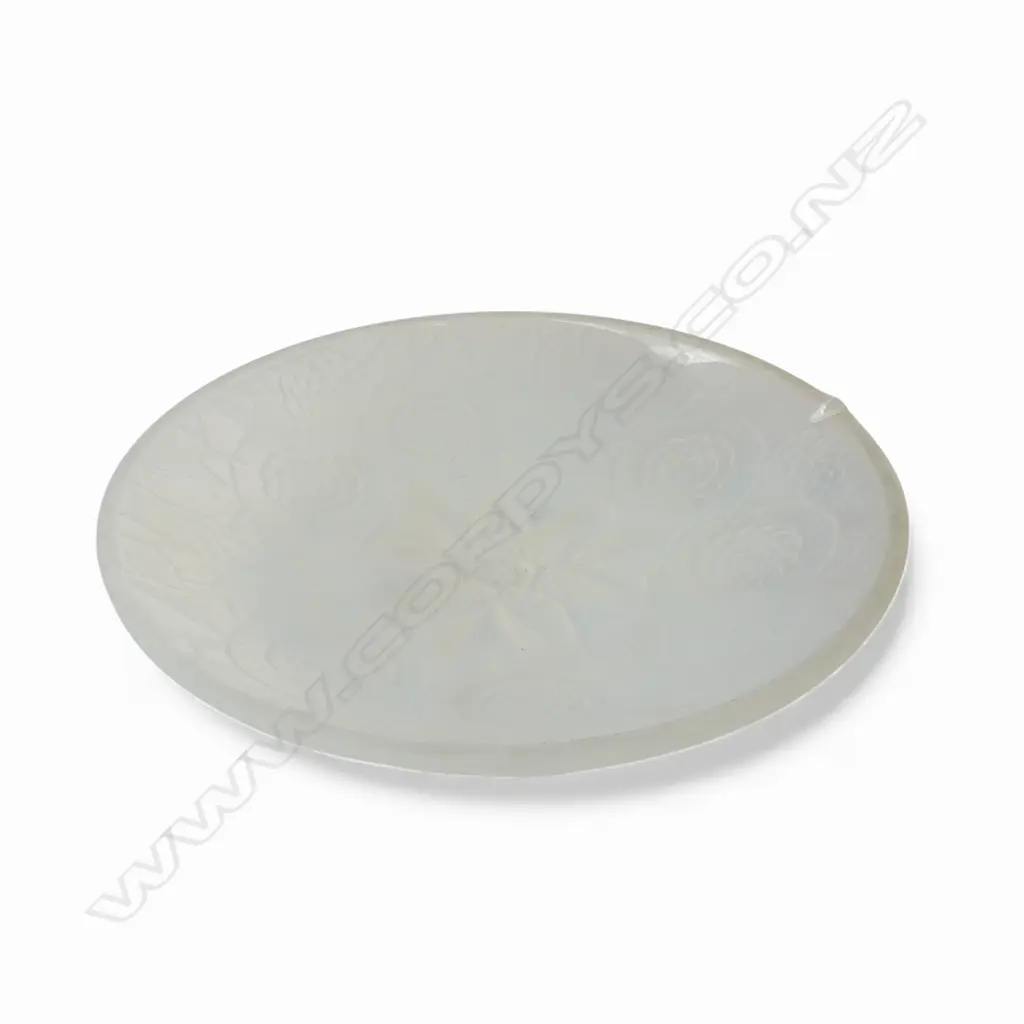 LARGE FRENCH Art Deco 1930's OPALESCENT GLASS SHALLOW BOWL Dia.315mm Image 1++