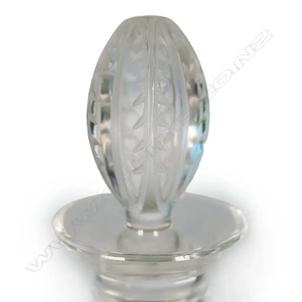 PR LALIQUE Fontainebleau CRYSTAL DECANTERS H.255mm (France,  c.1996-2000) etch Image 1++