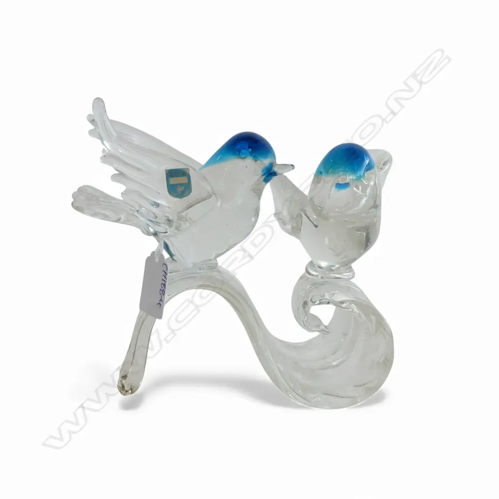 MURANO GLASS TWO BIRDS ORNAMENT H.165mm Image 1++