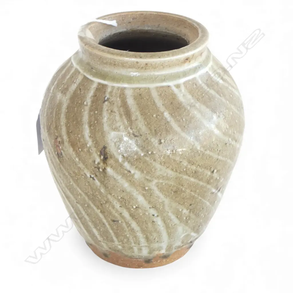 STUDIO POTTERY CELADON VASE H.185mm Image 1++