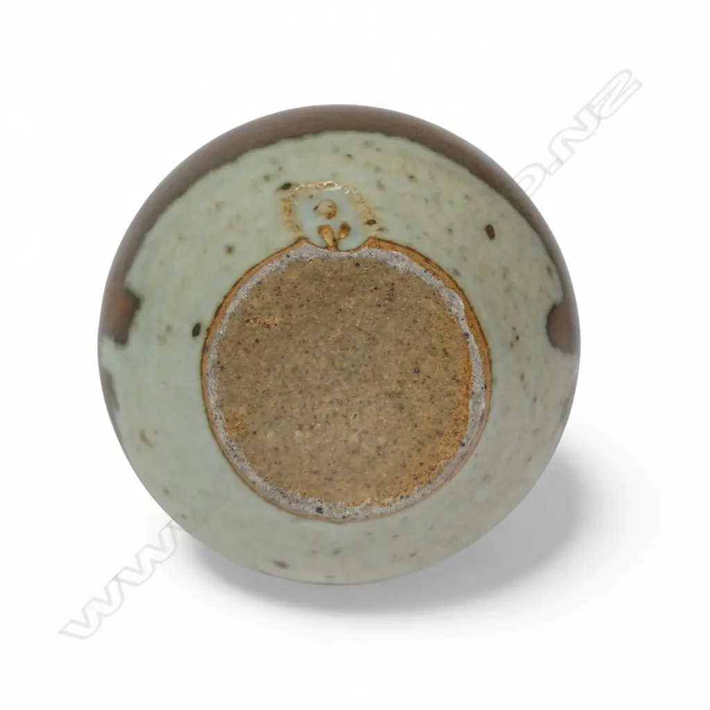 CARL VENDELBOSCH (HOLLAND/NZ)  MINIATURE STONEWARE BOTTLE, c.1975, H.74mm Image 1++