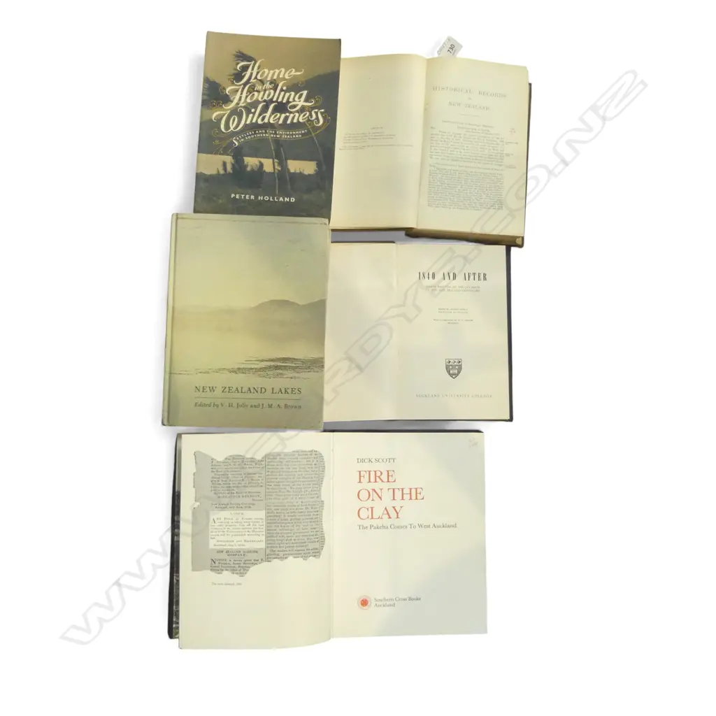 5 NZ THEMED BOOKS INCLDS; 'FIRE on the CLAY' Image 1++