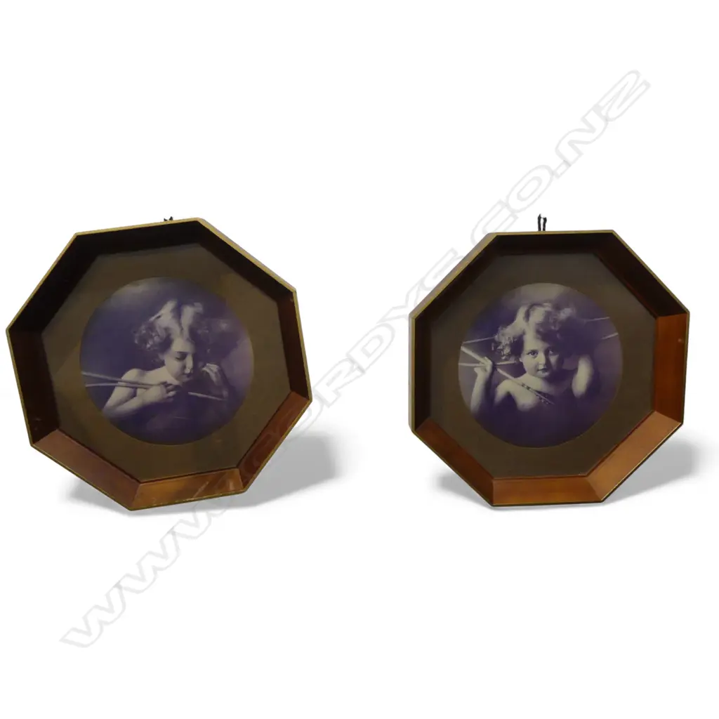 PR FRAMED VICTORIAN SEPIA CUPID PRINTS Image 1++