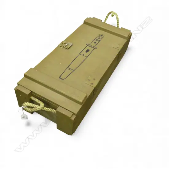 GREEN PAINTED KNIFE BOX L.635mm