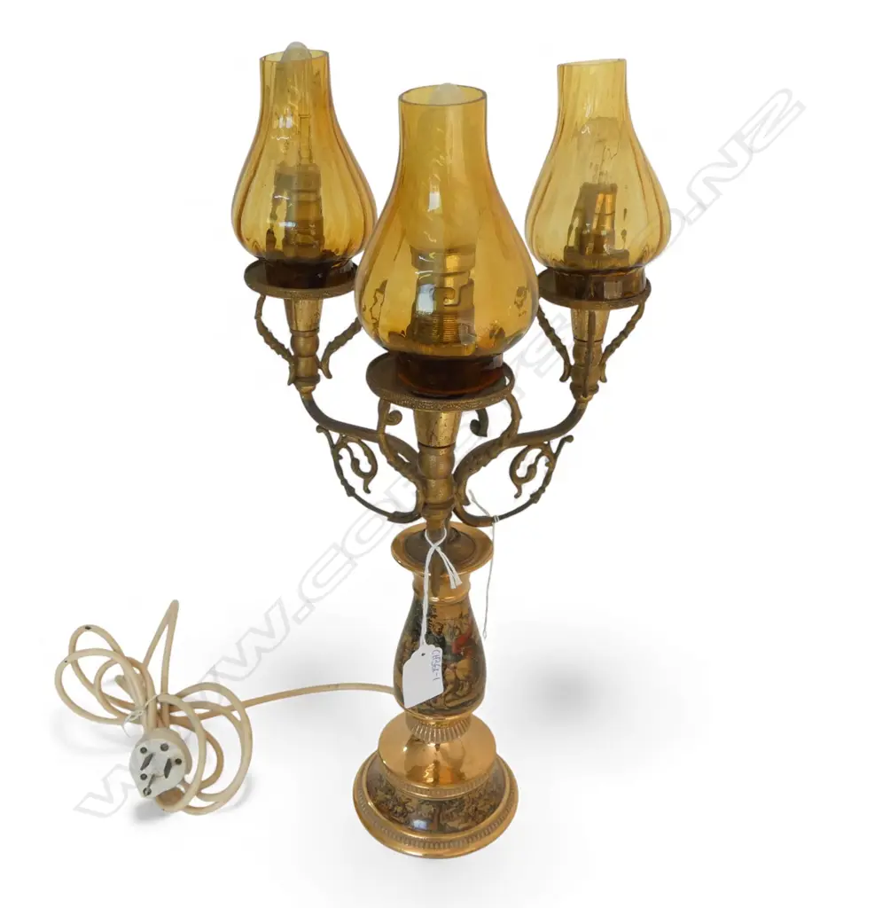 VINTAGE 3 ARM TABLE LAMP H.480mm Image 1++