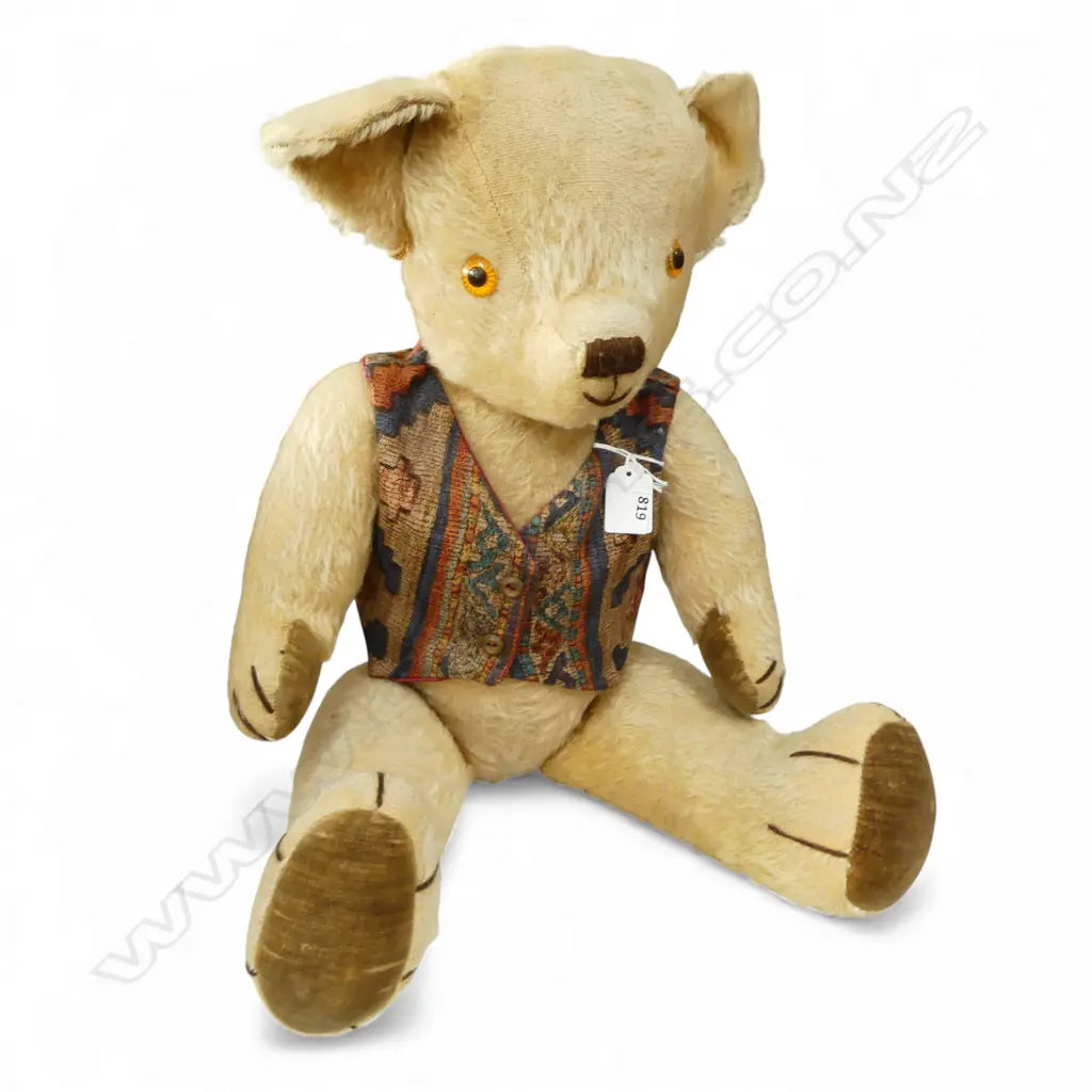 LGE VINTAGE TEDDY BEAR with growler internal mechanism L.650mm Image 1++