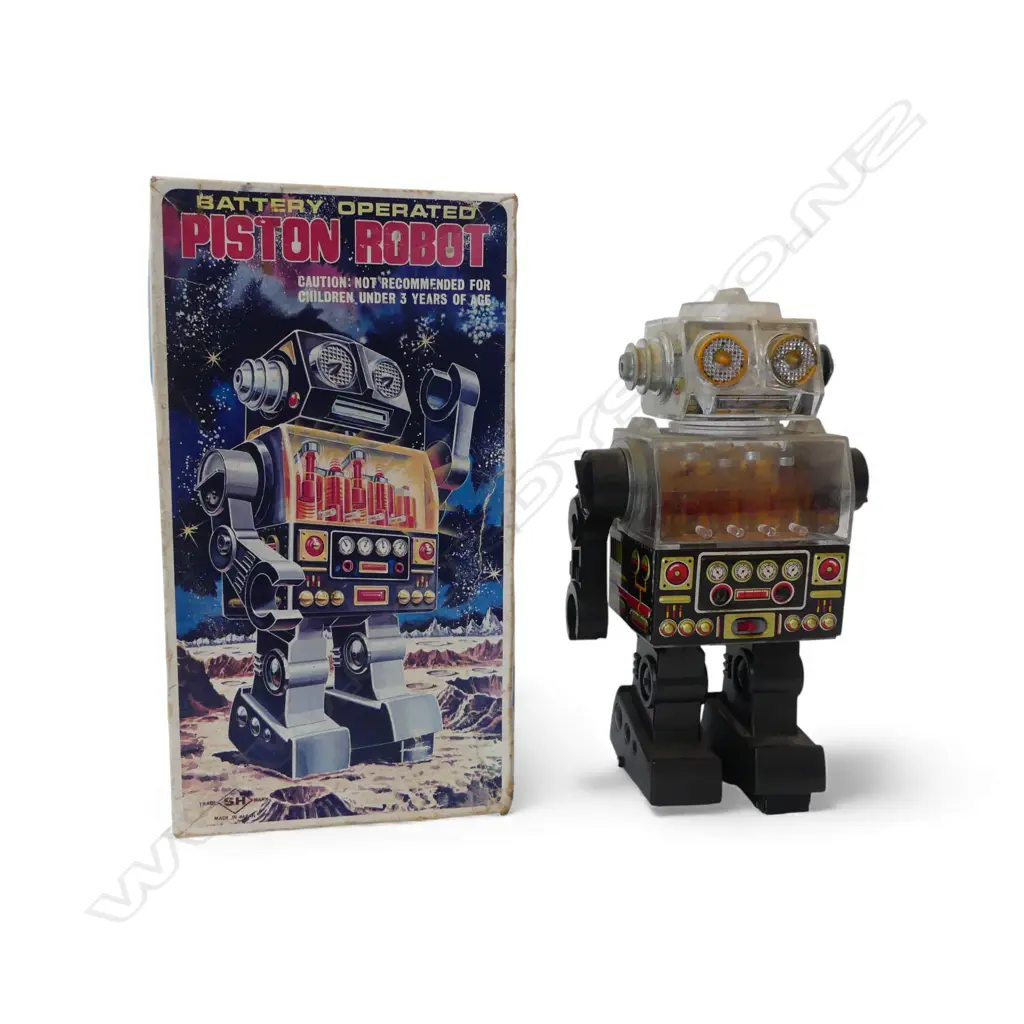 VINTAGE BOXED PISTON ROBOT H.260mm Image 1++