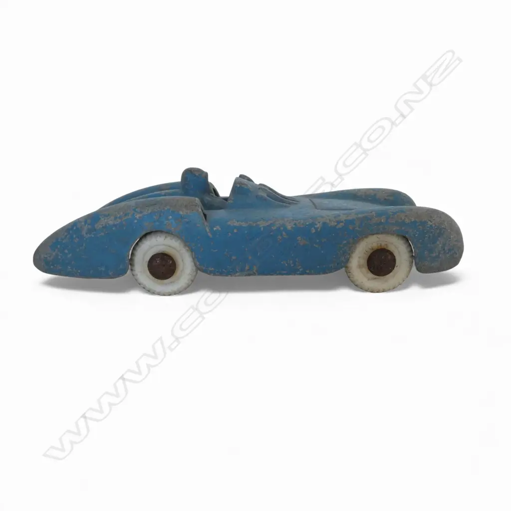 FUN HO! VINTAGE MERCEDES RACER CAR #324 pale blue with white wheels. Paint showing some wear. L.190mm Image 1++