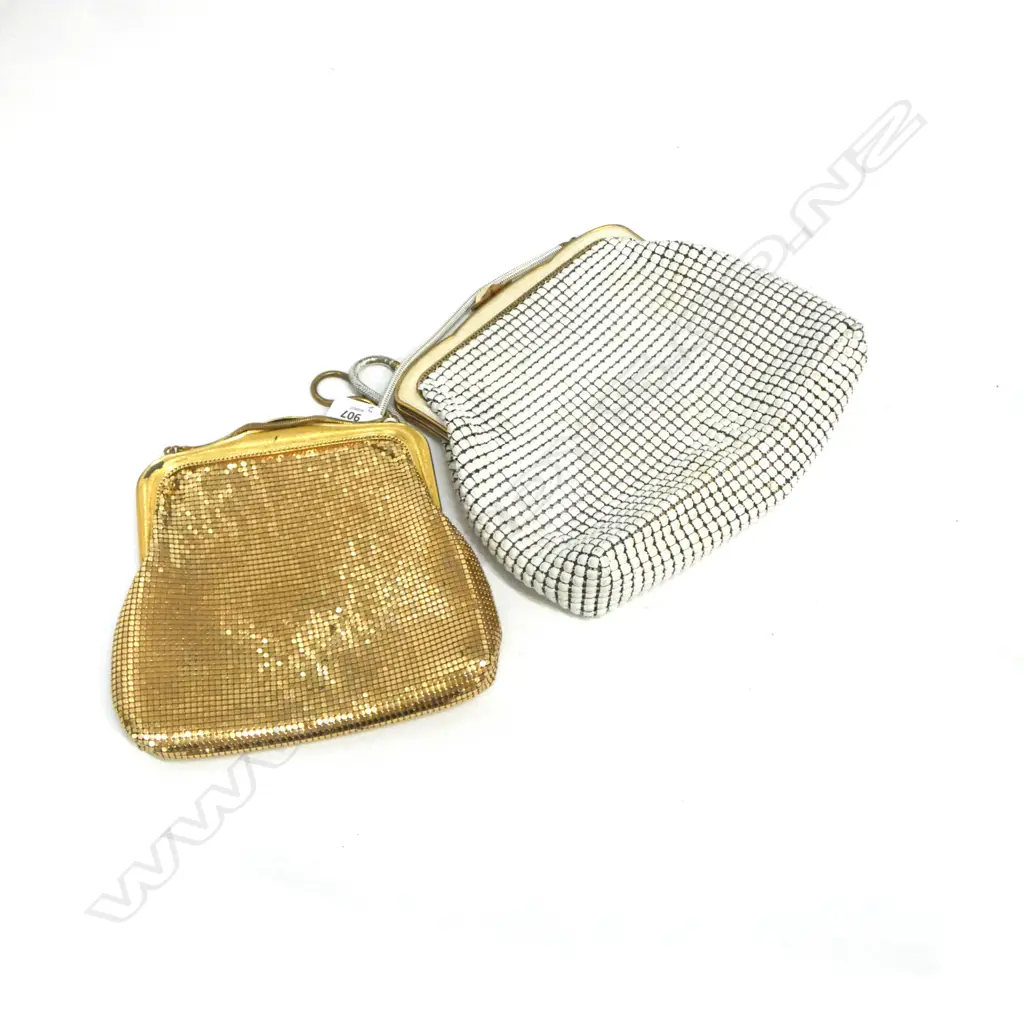 2 VINTAGE OROTON PURSES: GOLD + WHITE Image 1++