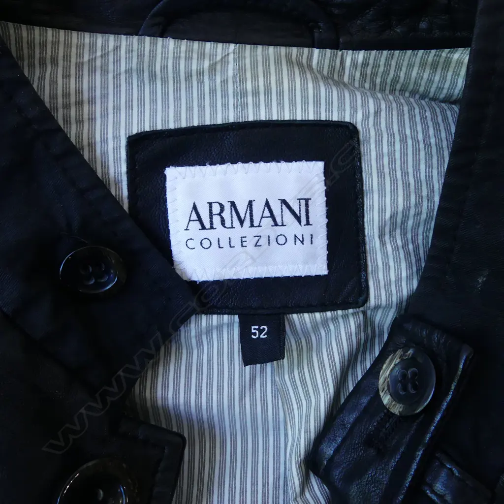 ARMANI COLLEZIONI JACKET SZ. 52 FAUX LEATHER Image 1++