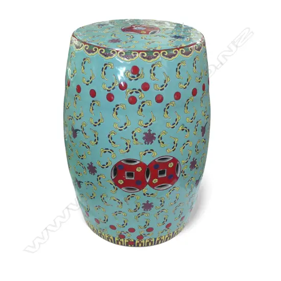 ORIENTAL CERAMIC GARDEN STOOL H.450mm