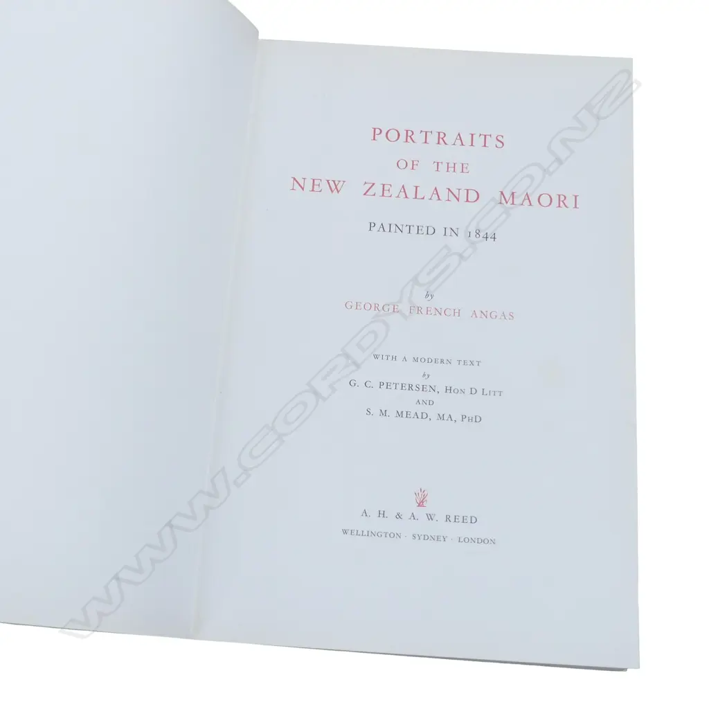LG BOOK; ANGAS 'PORTRAITS OF THE NZ MAORI' REED 1972 545x365mm Image 1++