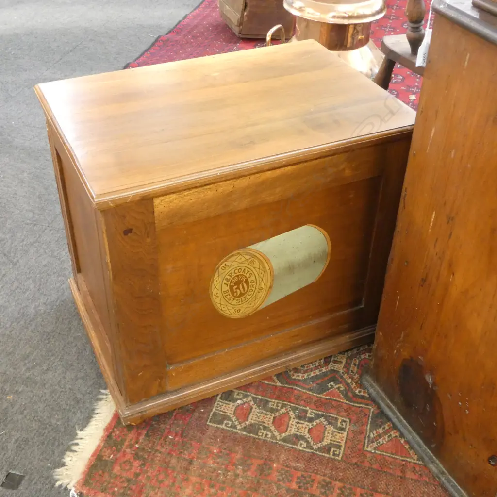 OLD SEWING CABINET  FOR COTTON REELS AS COLLECTORS CABINET 6 FULL WIDTH DRAWERS 620X420X520mm Image 1++