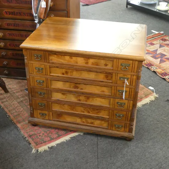 OLD SEWING CABINET  FOR COTTON REELS AS COLLECTORS CABINET 6 FULL WIDTH DRAWERS 620X420X520mm