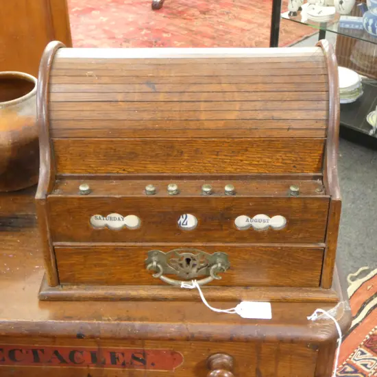 ANTIQUE OAK DESK COMPENDIUM W.315mm